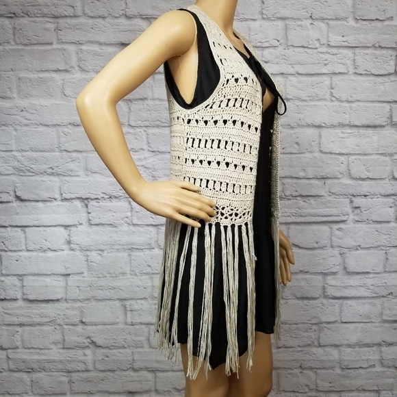 Anthropologie Jackets & Blazers - Sline Macrame tassel vest